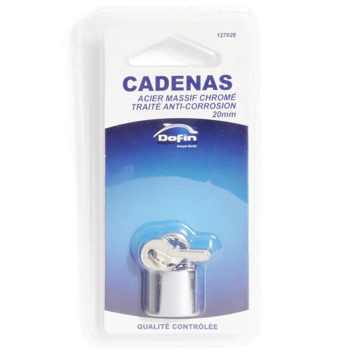 Outlet Gifi Cadenas en acier gris chromé de 20 mm - 2 clés