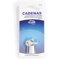 Outlet Gifi Cadenas en acier gris chromé de 20 mm - 2 clés
