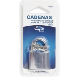 Online Gifi Cadenas en acier gris chromé de 38 mm - 2 clés