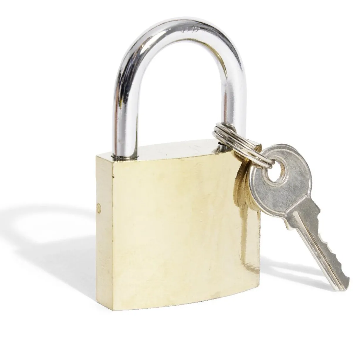 Gifi Cadenas en acier massif jaune 38mm - 2 clés