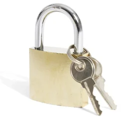 Gifi Cadenas en acier massif jaune 38mm - 2 clés