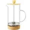Cafetière à piston en verre, acier et bambou 1L^Gifi Outlet