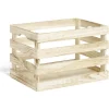 Rangement|Gifi Cagette en bois motif flocon blanc 33x23xH21cm