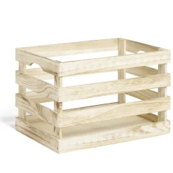 Rangement|Gifi Cagette en bois motif flocon blanc 33x23xH21cm