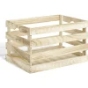 Rangement|Gifi Cagette en bois motif flocon blanc 38x28xH23cm