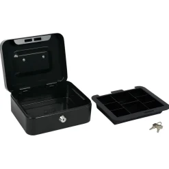 Rangement|Gifi Caisse à monnaie avec 2 clés métal gris foncé