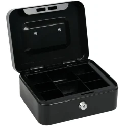 Rangement|Gifi Caisse à monnaie avec 2 clés métal gris foncé