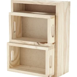 Rangement|Gifi Caisse de rangement en bois x3