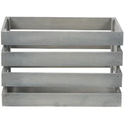 Rangement|Gifi Caisse de rangement en bois gris