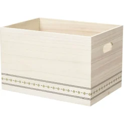 Rangement|Gifi Caisse de rangement en bois L.33 x l.23 x H.21 cm