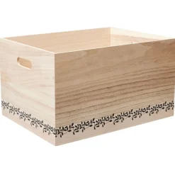 Rangement|Gifi Caisse de rangement en bois L.33 x l.23 x H.21 cm
