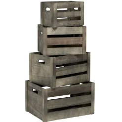 Rangement|Gifi Caisse de rangement en bois Taille M