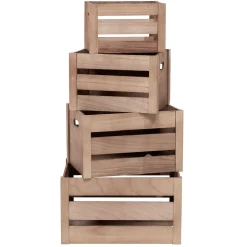 Rangement|Gifi Caisse de rangement en bois Taille M