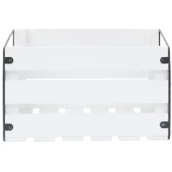 Rangement|Gifi Caisse de rangement en bois et métal - L32,5 x l18 x H24 cm