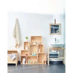 Rangement|Gifi Caisse en bois pin massif à monter soi-même petit modèle