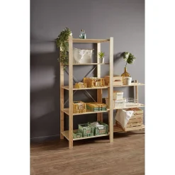 Rangement|Gifi Caisse pliable avec porte-étiquette vert L25xl16,5xH10cm