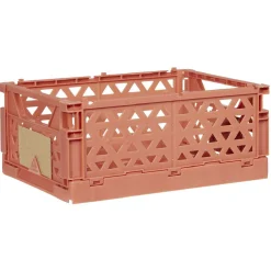 Rangement|Gifi Caisse pliable avec porte-étiquette marron L25xl16,5xH10cm