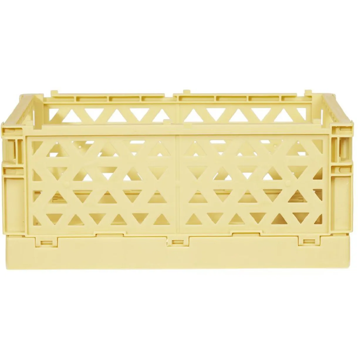 Rangement|Gifi Caisse pliable avec porte-étiquette jaune L25xl16,5xH10cm