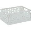 Rangement|Gifi Caisse pliable polypropylène 17x12x7.5cm gris pastel