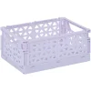 Rangement|Gifi Caisse pliable polypropylène 17x12x7.5cm violet pastel