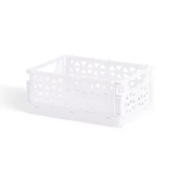 Rangement|Gifi Caisse pliable polypropylène 17x12x7.5cm violet pastel