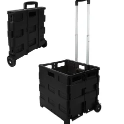 Rangement|Gifi Caisse pliante 45 Là roulettes noir