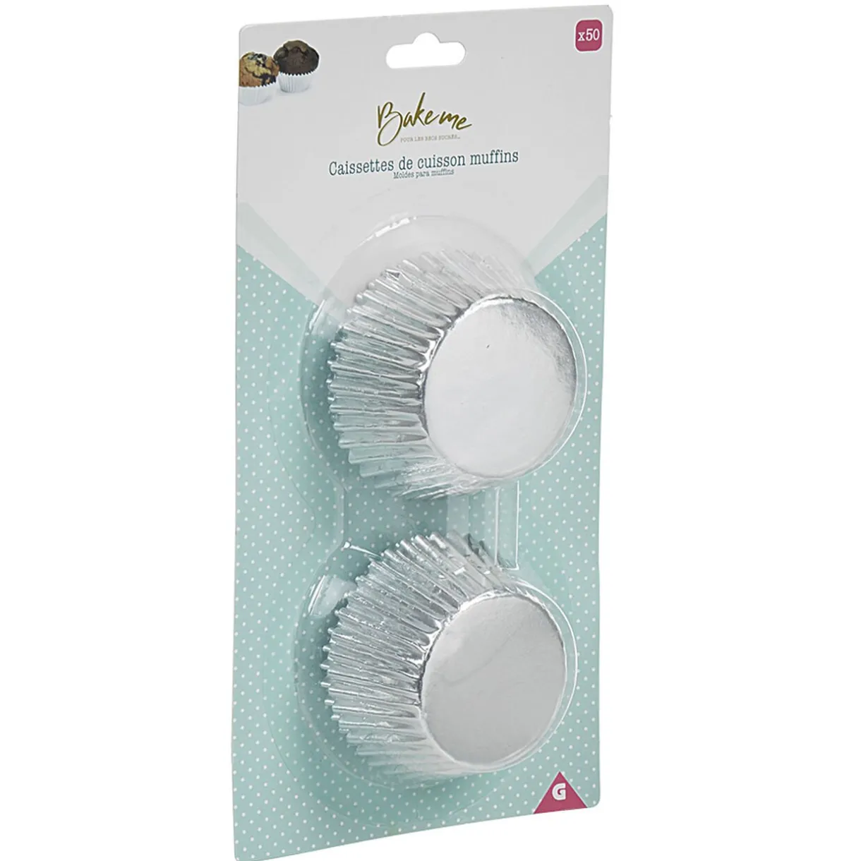 Caissette à muffin en aluminium gris x80^Gifi Discount