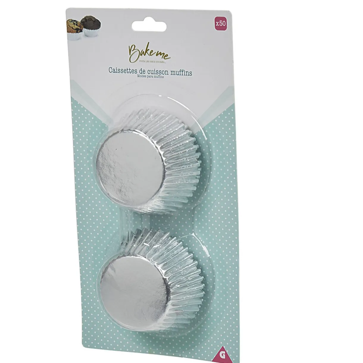 Caissette à muffin en aluminium gris x80^Gifi Discount