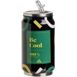 Canette isotherme acier et plastique vert 260ml Ø6,5xH13,5cm^Gifi Hot