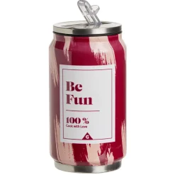 Canette isotherme acier et plastique vert 260ml Ø6,5xH13,5cm^Gifi Hot