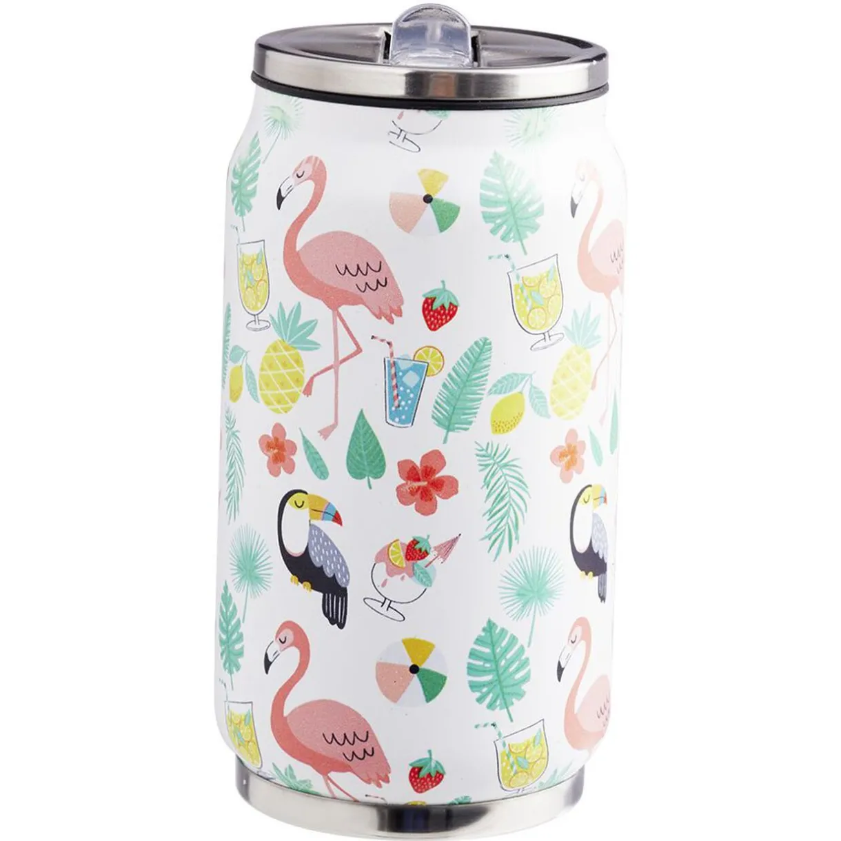 Canette isotherme inox imprimé tropical 260 ml^Gifi Clearance