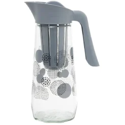 Carafe en verre 1,5L avec infuseur en silicone^Gifi Discount