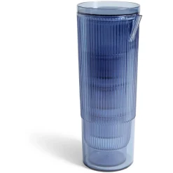 Carafe 1,1L + 4 verres 300mL polystyrène et silicone bleu^Gifi Online
