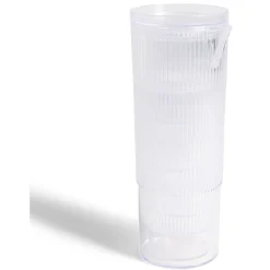 Carafe 1,1L + 4 verres 300mL polystyrène et silicone transparent^Gifi New