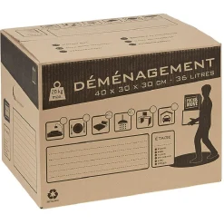 Rangement|Gifi Carton de déménagement 36 L
