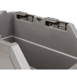 Rangement|Gifi Casier de rangement superposable gris et rouge x4