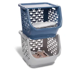 Rangement|Gifi Casier de rangement superposable avec couvercle