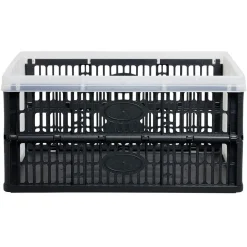 Rangement|Gifi Casier pliant 32L noir et blanc