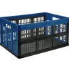 Rangement|Gifi Casier pliant 45L plastique bleu et noir