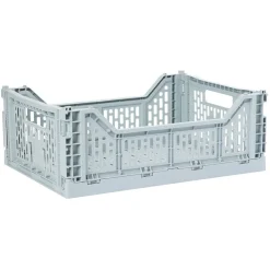 Rangement|Gifi Casier pliant plastique bleu 15 L