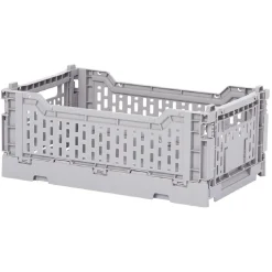 Rangement|Gifi Casier pliant plastique gris 4 L