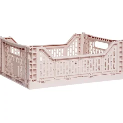 Rangement|Gifi Casier pliant plastique rose 15 L