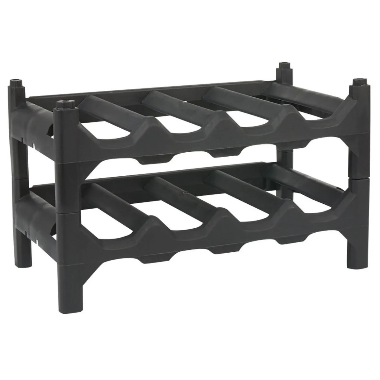 Casier pour 8 bouteilles noir^Gifi Clearance