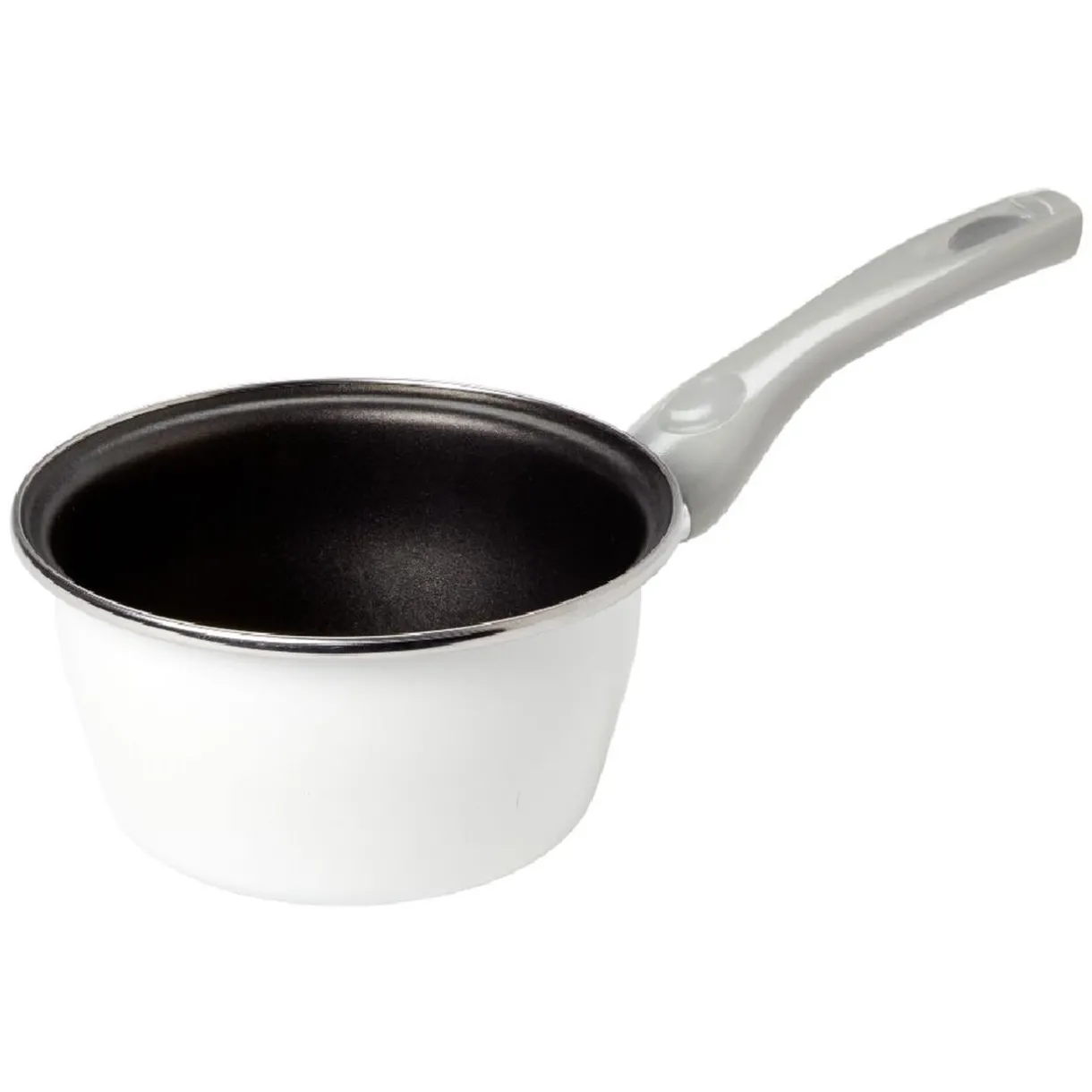 Casserole acier émaillé noir et blanc Ø 16 cm^Gifi Outlet
