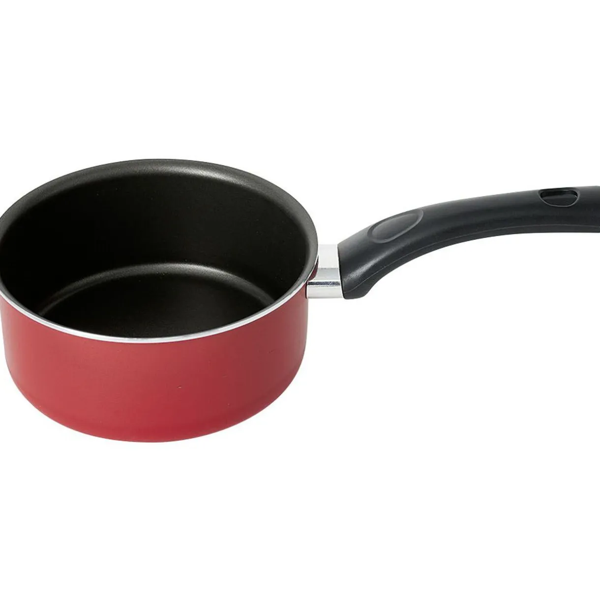 Casserole aluminium antiadhésive noir et rouge Ø 16 cm^Gifi Outlet