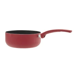 Casserole aluminium noire et rouge^Gifi