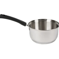 Casserole antiadhésive inox poignée bakélite noire^Gifi New