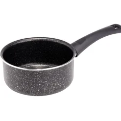 Casserole effet pierre antiadhérente noir Ø16xH7,5cm^Gifi Discount