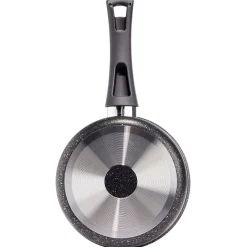 Casserole effet pierre antiadhérente noir Ø16xH7,5cm^Gifi Discount