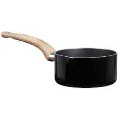 Casserole noire manche effet bois Ø 14^Gifi New